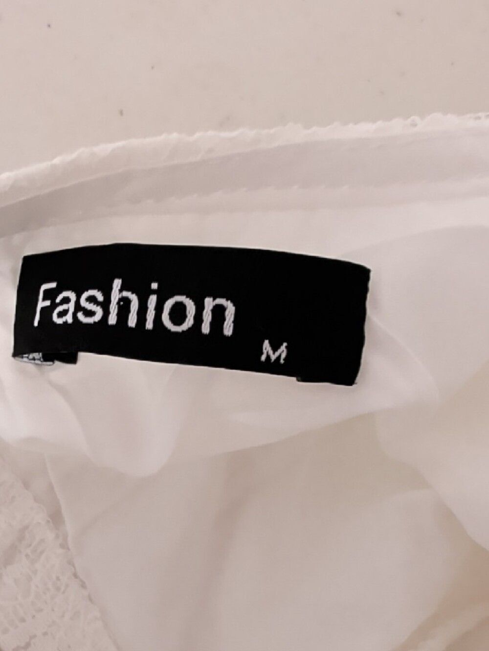 White Lace Flutter Sleeve Top - Picture 7 of 8
